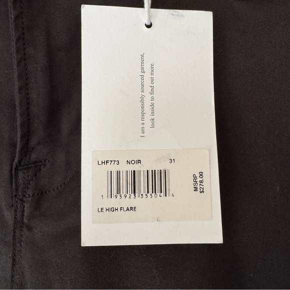 NWT Frame Denim Le High Flare Black Jeans, Size 31 - Picture 2 of 10
